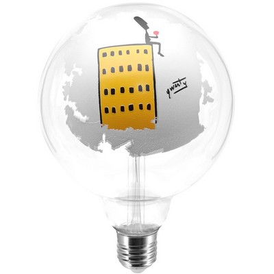 Thread - LED Light Bulb with Image - Skyscraper Tattoo
