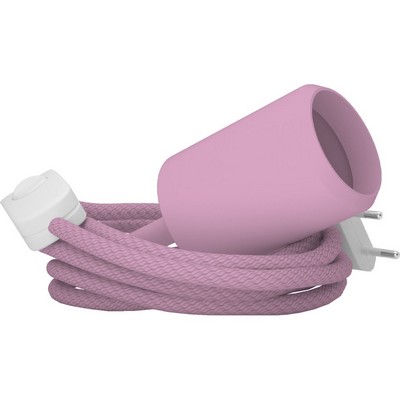 – freistehender lampenhalter aus silikon – rosa spinell