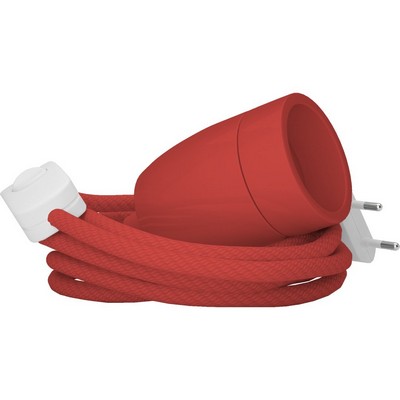 freestanding ceramic lamp holder - fire red spinel