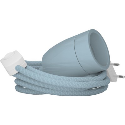 freestanding ceramic lamp holder - light blue spinel