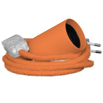 freestanding metal lamp holder - orange spinel