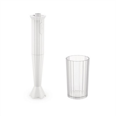 plissè - minipimer in resina termoplastica con bicchiere graduato - 500 w - bianco