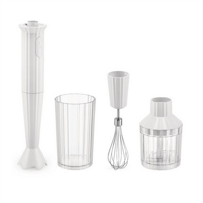 plissè - mini blender in thermoplastic resin with glass, whisk and chopper-500 w-white