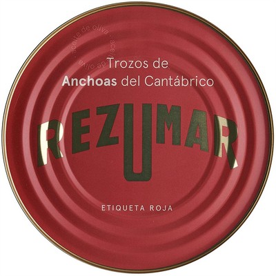 etichetta rossa - filetti di acciughe del cantabrico in pezzi - 520 g