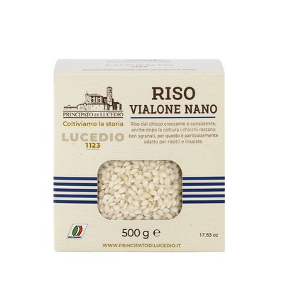 Principato di Lucedio Riso Vialone Nano - 500 g - Confezionato in Atmosfera Protettiva e Astuccio di Cartone