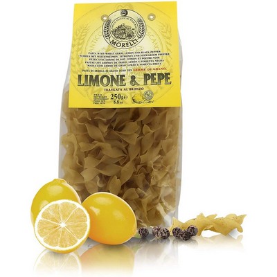 pasta aromatizzata - limone e pepe - pappaedelline - 250 g