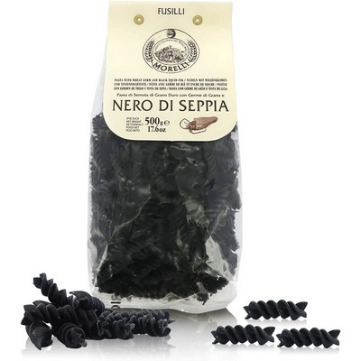 aromatisierte pasta - tintenfischtinte - fusilli - 500 g