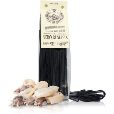 aromatisierte pasta - tintenfischtinte - linguine - 250 g