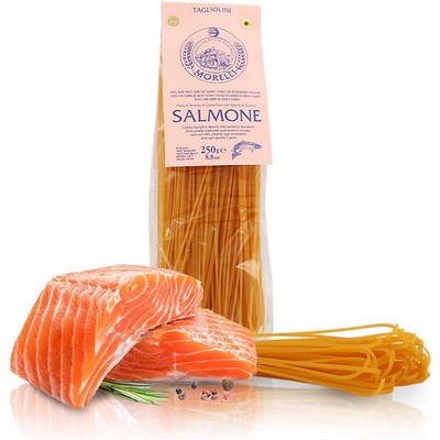 Antico Pastificio Morelli Antico Pastificio Morelli - Flavored Pasta - Salmon - Tagliolini - 250 g