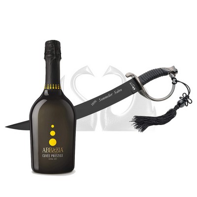 YesEatIs Due Cigni Saber of the Sommelier 1896 Black Blade - Cuvee Prestige Spumante Extra Dry - 0.75