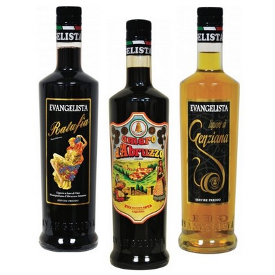 Evangelista Liquori schachtel mit typischen likören aus den abruzzen - 3 flaschen à 50 cl