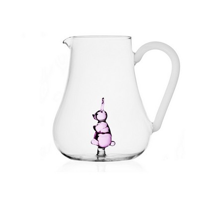 Ichendorf pink rabbit jug - animal farm - design alessandra baldereschi