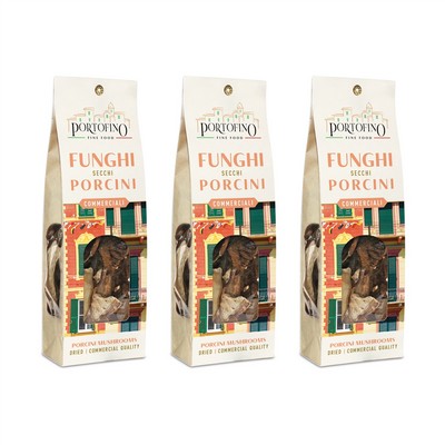 Portofino Fine Food Portofino - Funghi Porcini Secchi Commerciali - 3 x 80 g