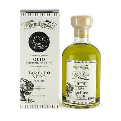 Tartuflanghe Oro In Cucina® - Extra Virgin Olive Oil Based Condiment with Sliced ??Fine Black Truffle