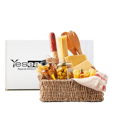 YesEatIs Gourmet-Geschenkkorb – 20 handwerklich hergestellte gastronomische Spezialitäten