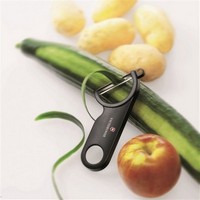 photo Curved potato peeler, nylon handle grip 1