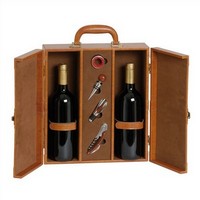 photo Tobacco colored box for 2 bottles with accessories 1