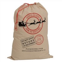 photo Christmas Mail Sack - Cotton sack with Christmas graphics 1