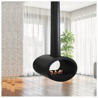 photo Wall to ceiling BIO FIREPLACES - Cervinia - Black 1