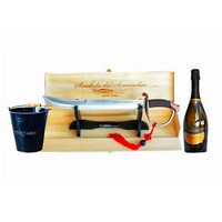 photo Sommelier's Saber-Starter Kit with Ice Bucket and Bottle of Extra Dry Sparkling Wine 1
