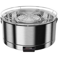 photo mayon inox charcoal barbecue, tabletop diameter 33 cm, in stainless steel 1