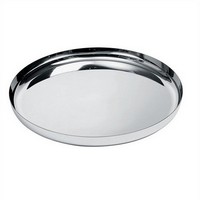 photo round tray in polished 18/10 stainless steel 1