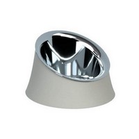 photo wowl dog bowl in resin, warm gray and 18/10 stainless steel 1
