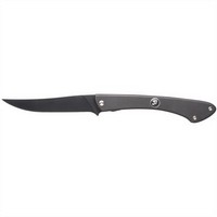 photo folding knife - matt titanium pvd, stainless steel blade, cardboard box and belt sheath with 1