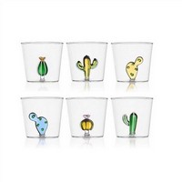 photo set of 6 water glasses desert plants - design alessandra baldereschi 1