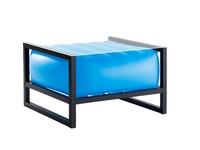 photo YOMI EKO TABLE WITH LIGHTING - BLACK WOODEN STRUCTURE - BLUE 1