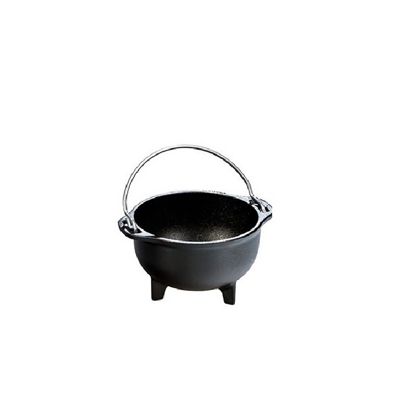 photo COUNTRY Small Round Cauldron in Anti-rust Cast Iron - Dimensions: 14.91 x 12.4 à˜ x 7.7 cm