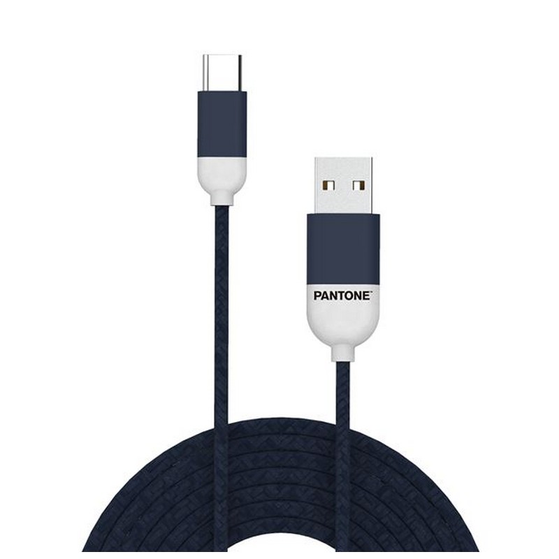 photo USB-C-Kabel – 3 A – 1 Meter – Gummikabel – Blau