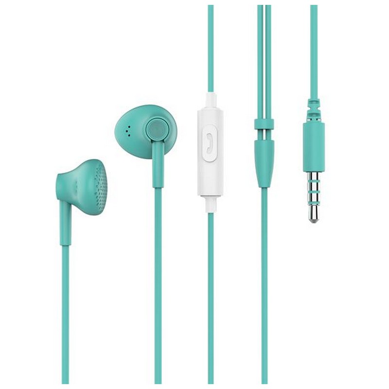 photo Kabelgebundene Kopfhörer – 3,5-mm-Klinkenstecker – 1,2 Meter – Cyanblau