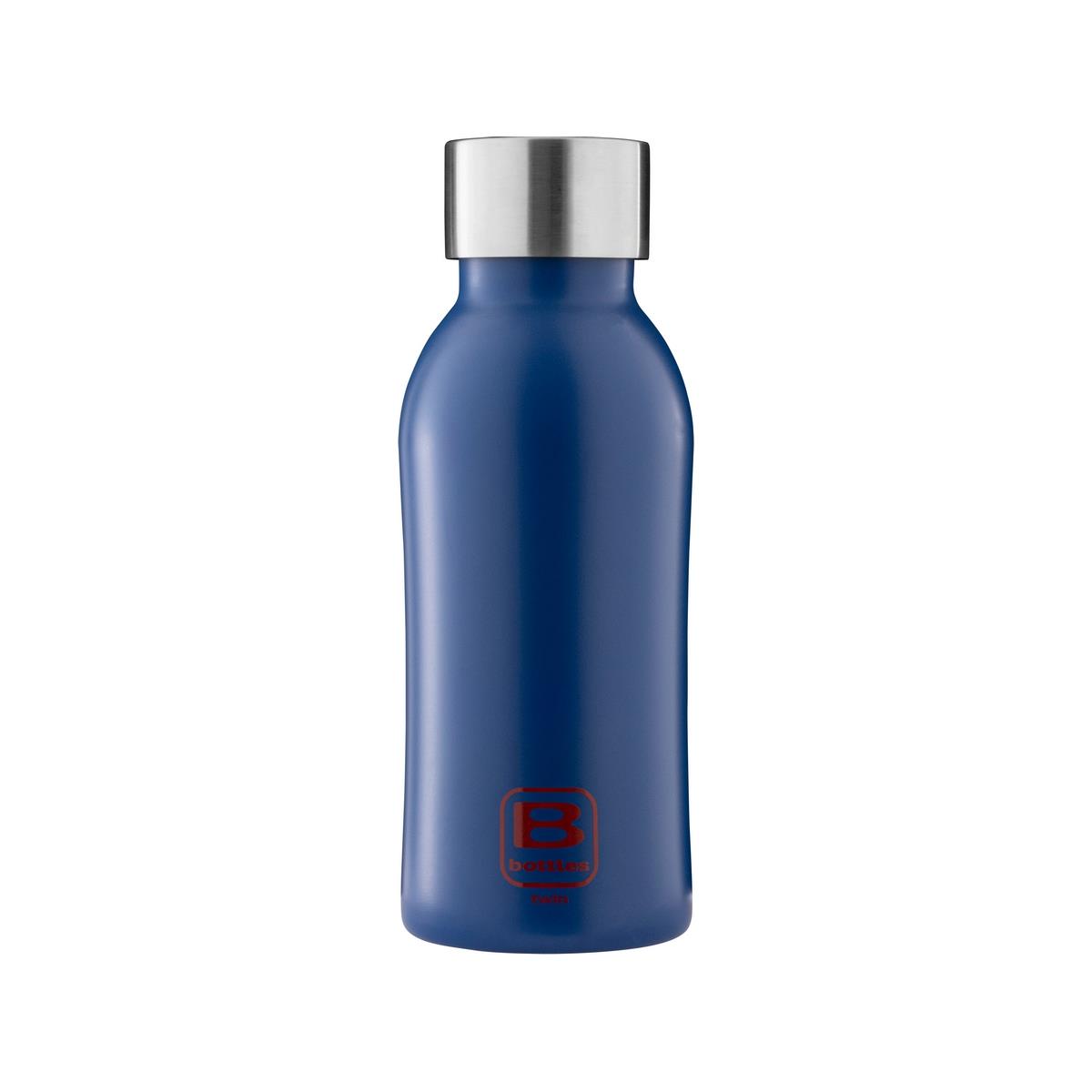 photo B Bottles Twin - Classic Blue - 350 ml - Double wall thermal bottle in 18/10 stainless steel