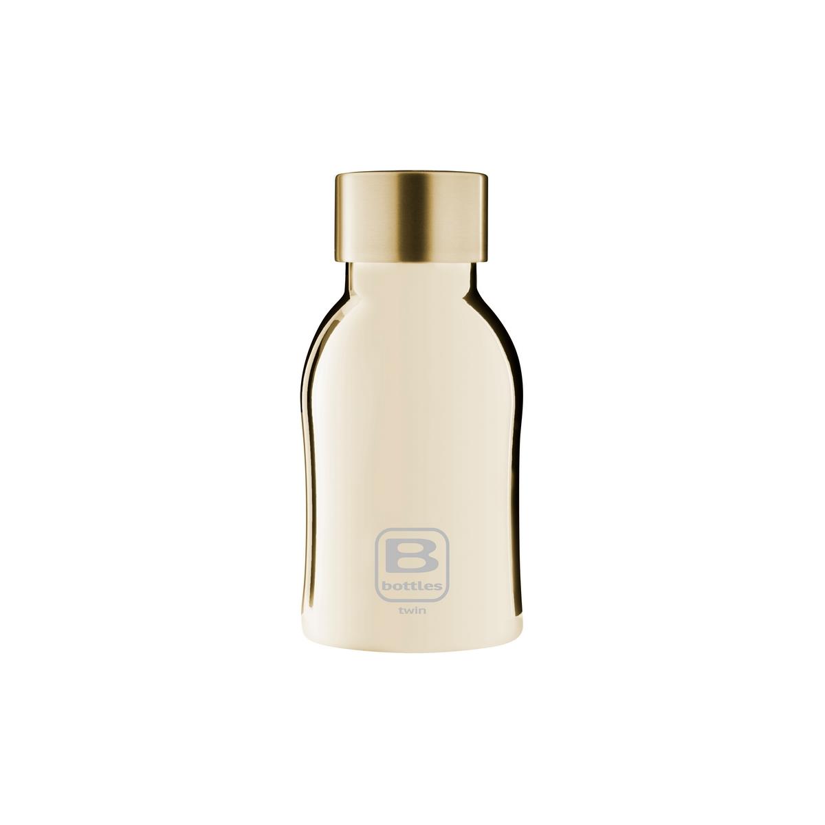 photo B Bottles Twin - Yellow Gold Lux ??- 250 ml - Double wall thermal bottle in 18/10 stainless steel
