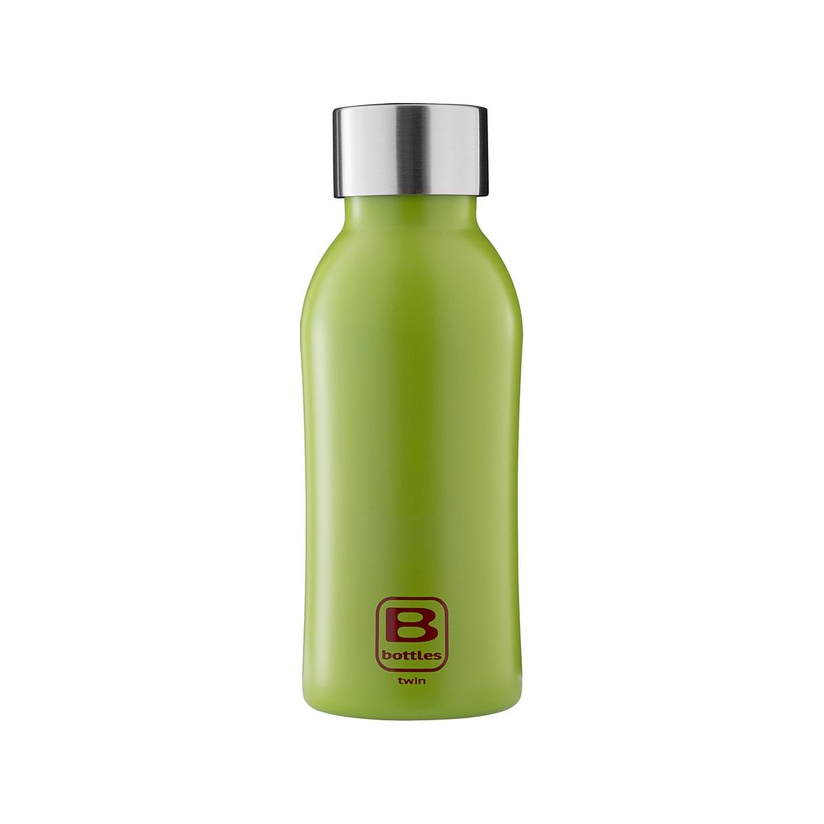 photo B Bottles Twin - Lime Green - 350 ml - Double wall thermal bottle in 18/10 stainless steel