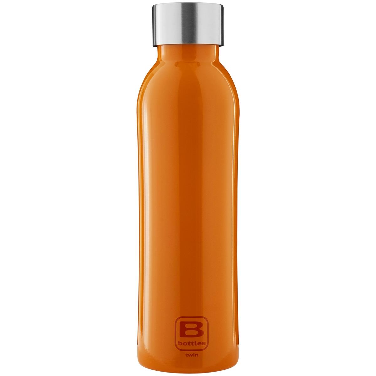 photo B Bottles Twin - Glossy Orange - 500 ml - Double wall thermal bottle in 18/10 stainless steel