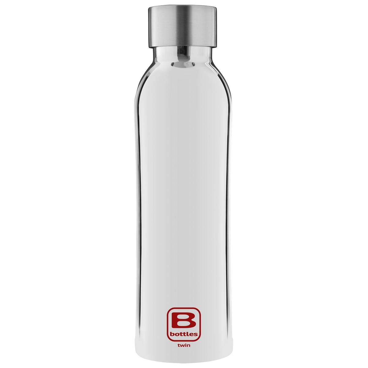 photo B Bottles Twin - Silver Lux - 500 ml - Double wall thermal bottle in 18/10 stainless steel