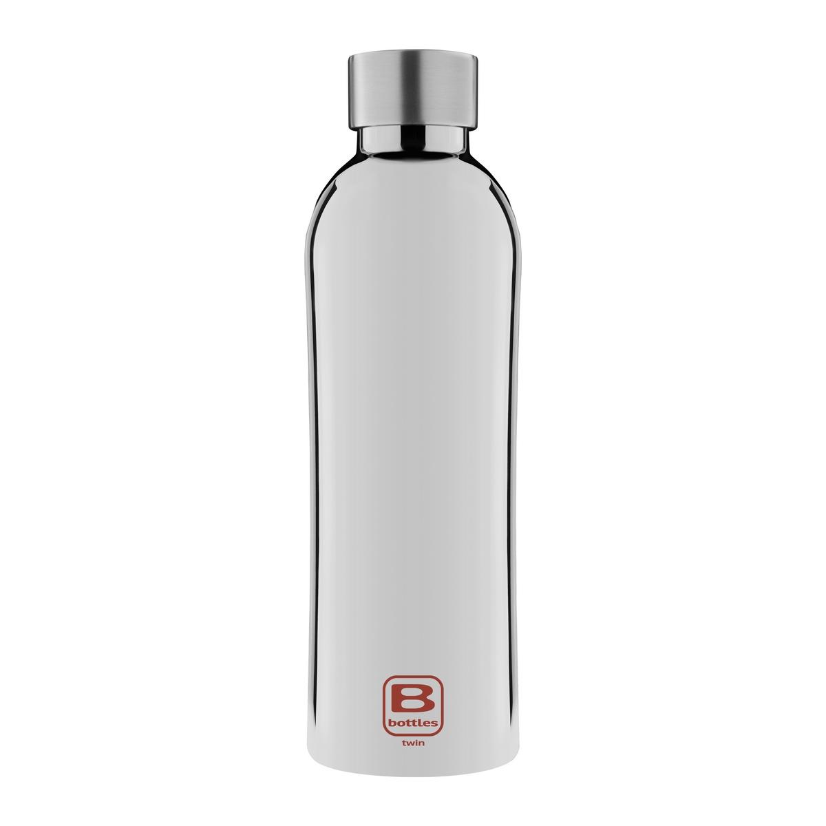 photo B Bottles Twin - Silver Lux - 800 ml - Double wall thermal bottle in 18/10 stainless steel