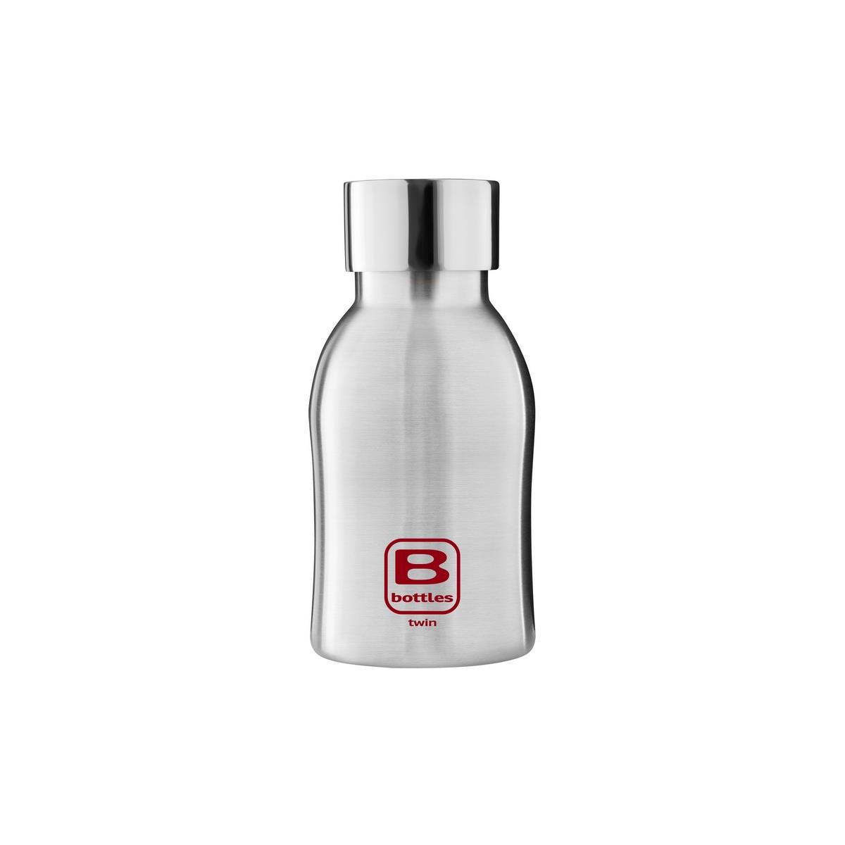 photo B Bottles Twin - Steel Brushed - 250 ml - Doppelwandige Thermoflasche aus 18/10 Edelstahl
