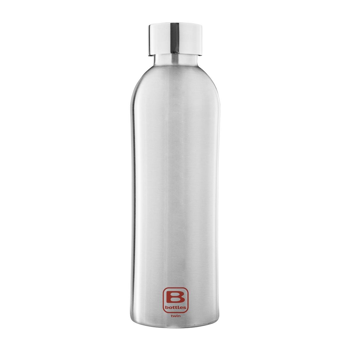 photo B Bottles Twin - Steel Brushed - 800 ml - Double wall thermal bottle in 18/10 stainless steel