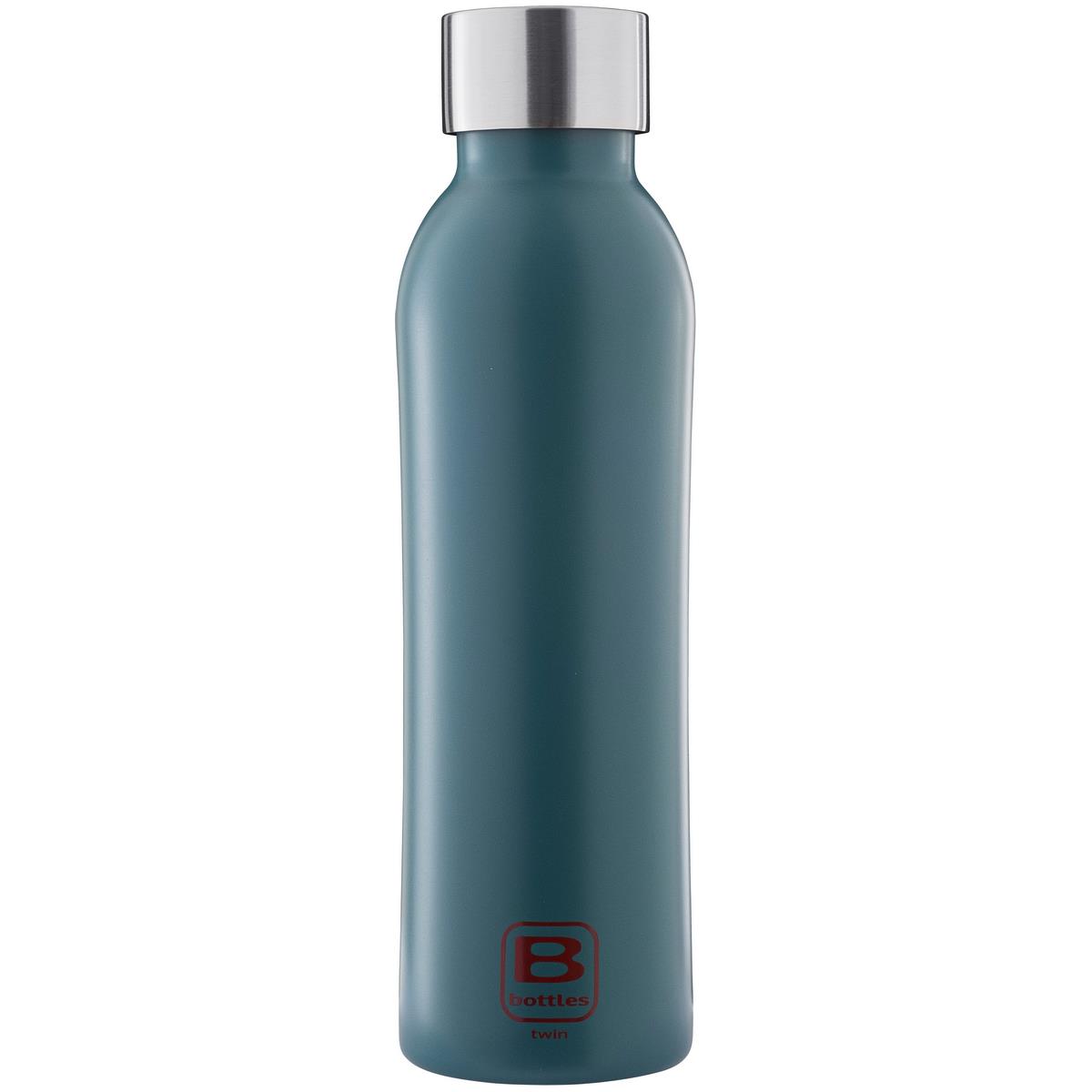 photo B Bottles Twin - Teal Blue - 500 ml - Double wall thermal bottle in 18/10 stainless steel