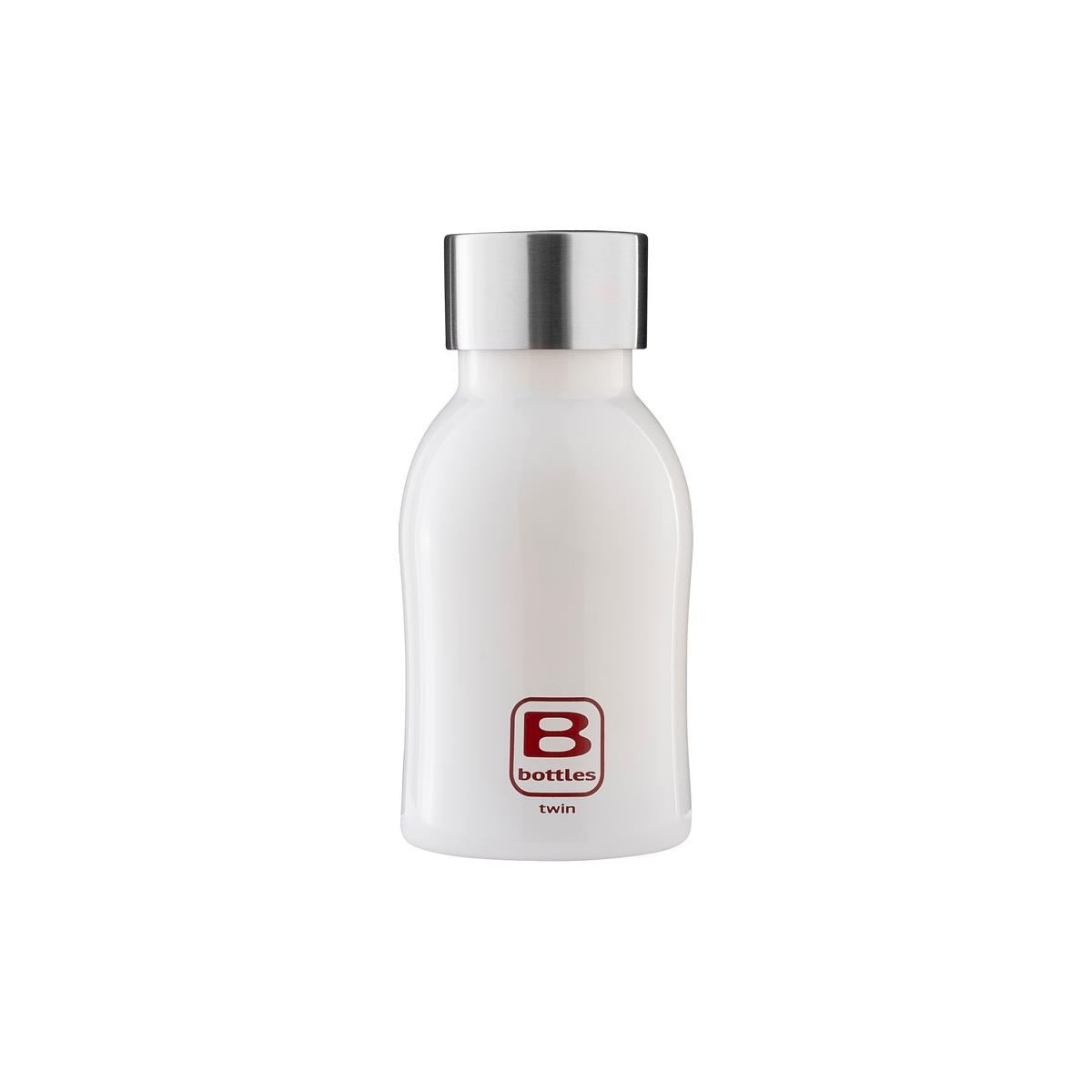 photo B Bottles Twin – Bright White – 250 ml – Doppelwandige Thermoflasche aus 18/10 Edelstahl