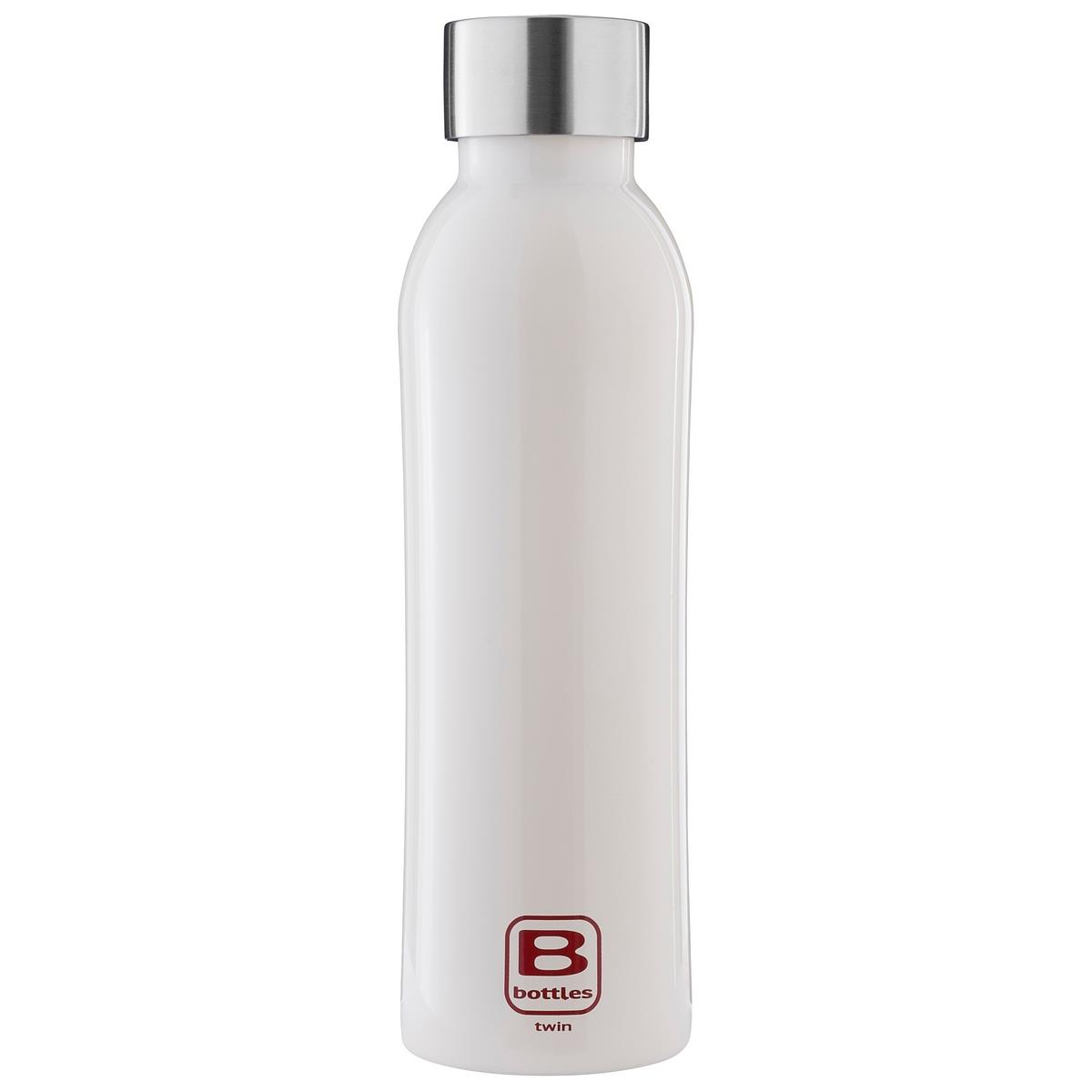 photo B Bottles Twin - Bright White - 500 ml - Double wall thermal bottle in 18/10 stainless steel