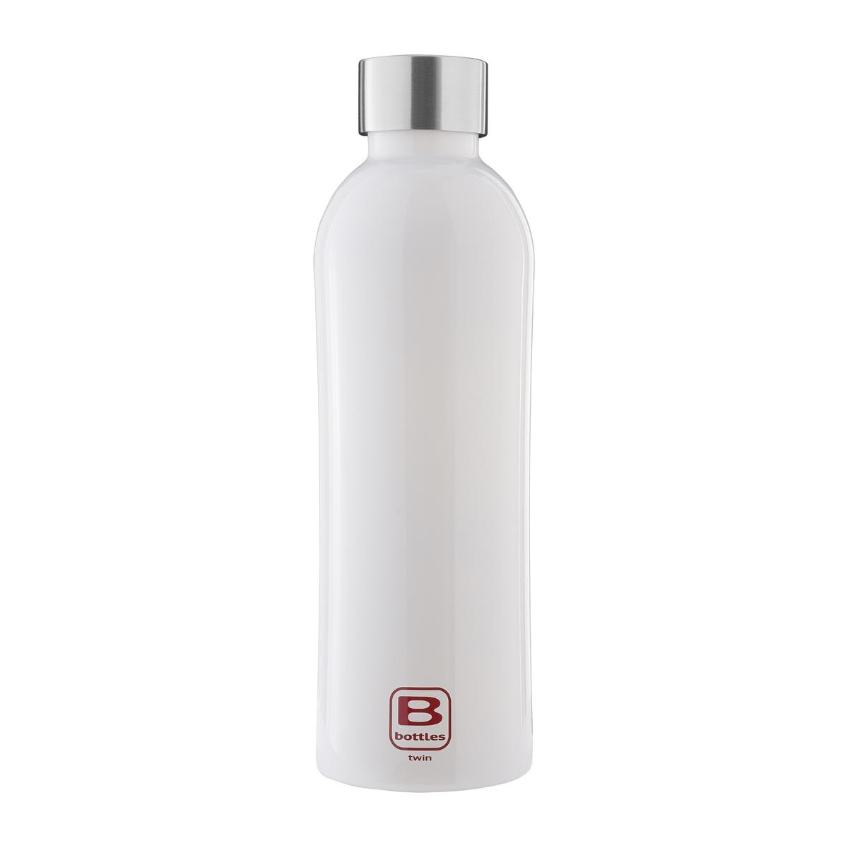 photo B Bottles Twin - Bright White - 800 ml - Double wall thermal bottle in 18/10 stainless steel