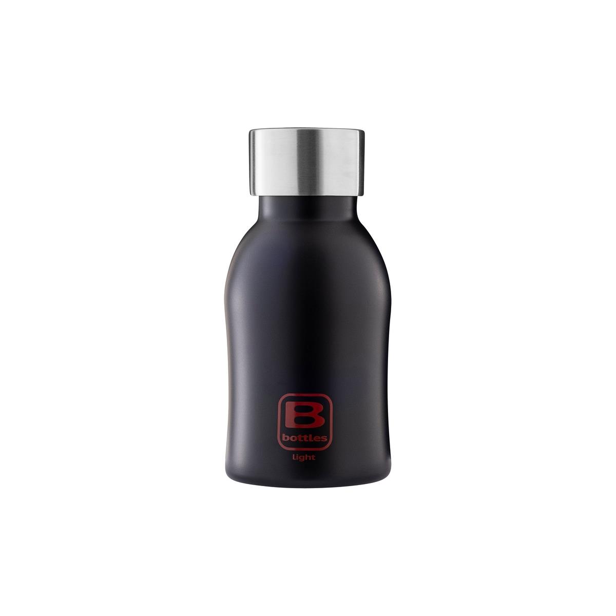 photo B Bottles Light – Mattschwarz – 350 ml – Ultraleichte und kompakte Flasche aus 18/10-Edelstahl