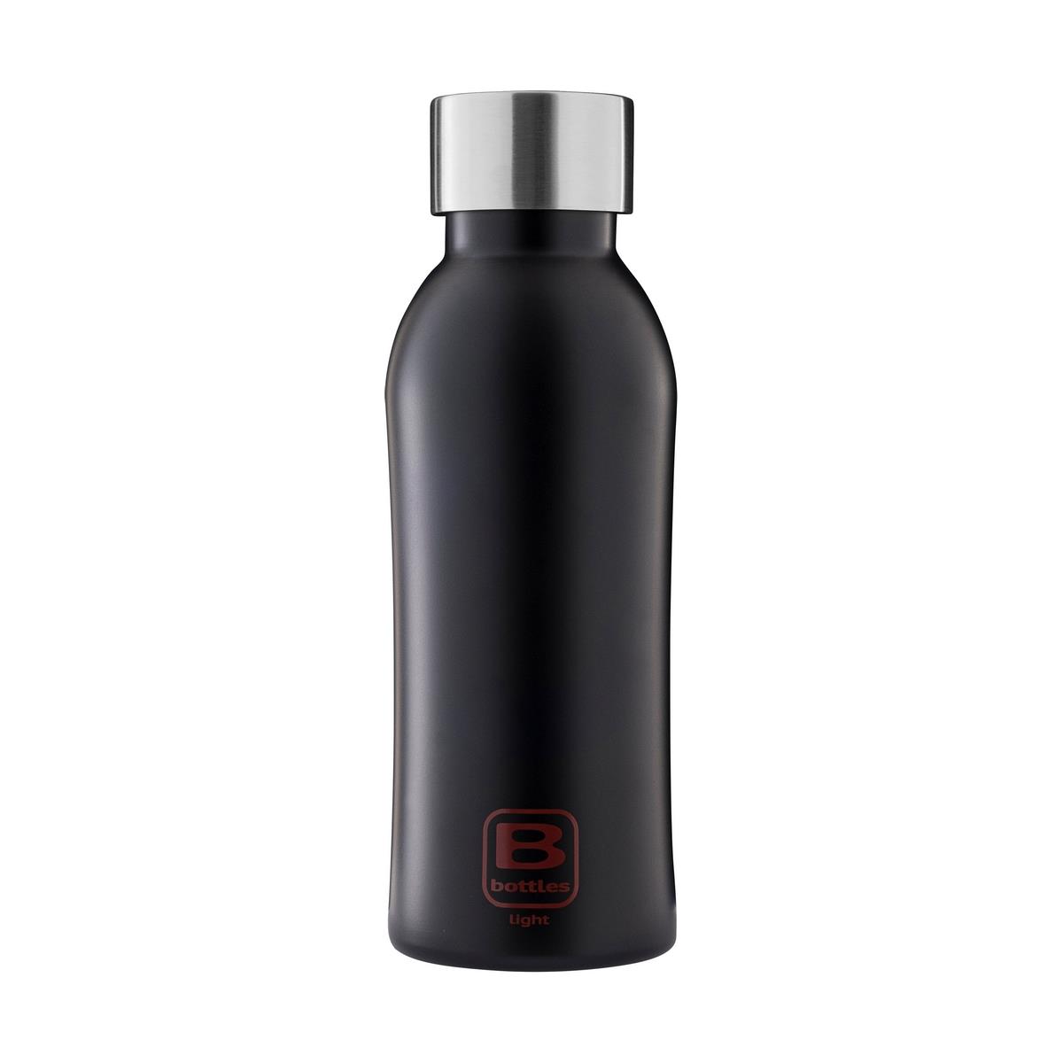 photo B Bottles Light - Nero Opaco - 530 ml - Bottiglia in acciaio inox 18/10 ultra leggera e compatta