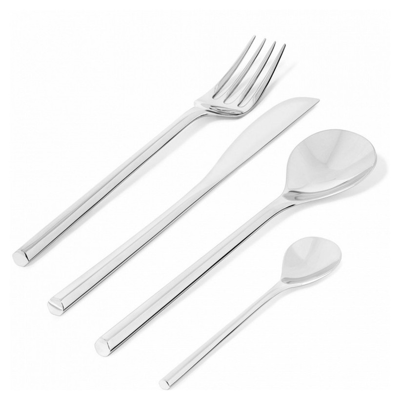 photo mu cutlery set in polished 18/10 stainless steel