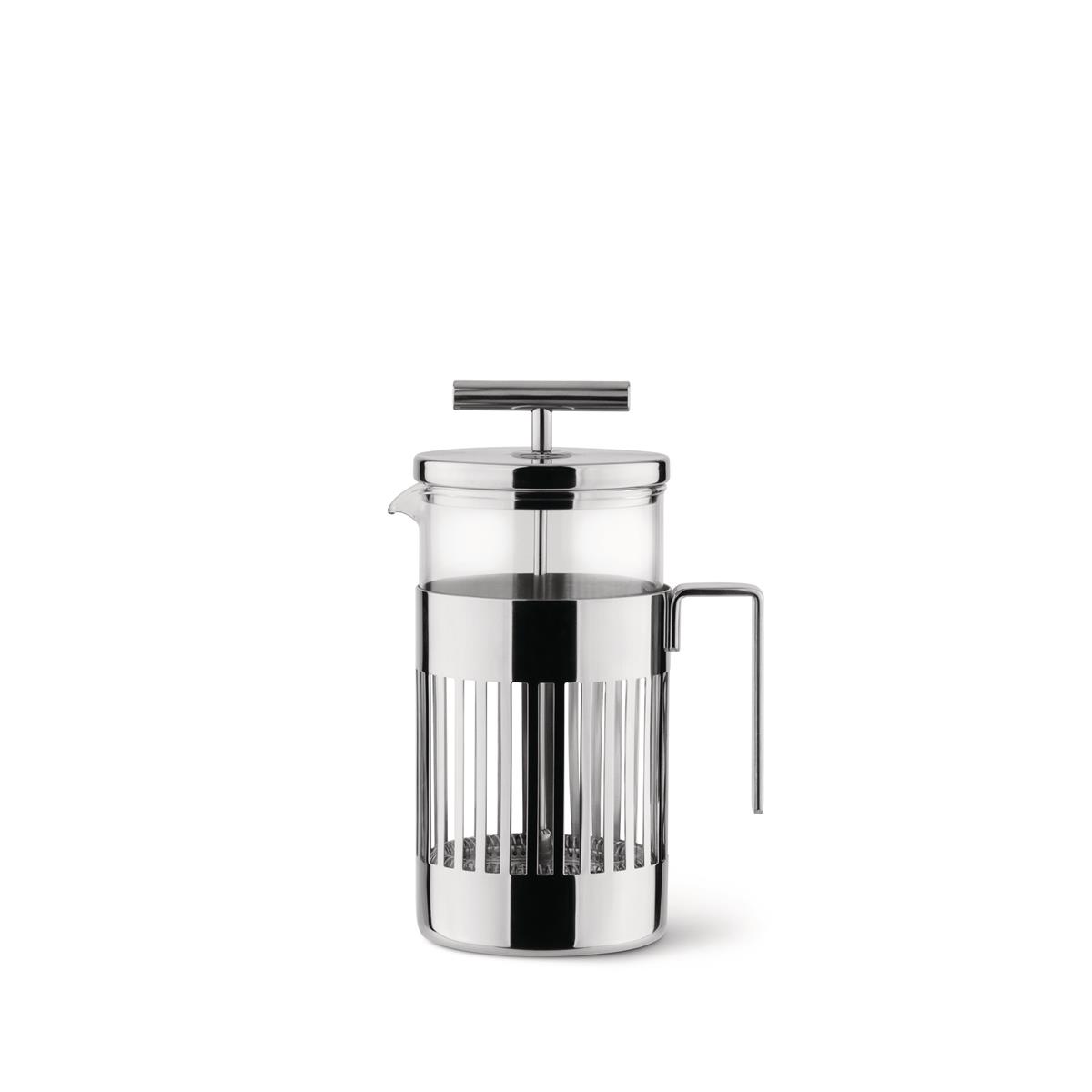 photo – pressfilterkaffeemaschine aus edelstahl 18/10 – backform aus glas für 8 tassen