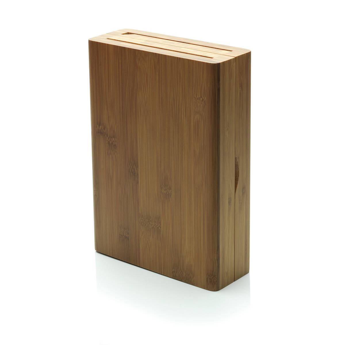 photo k-block knife block in bamboo wood¹ with book-like opening